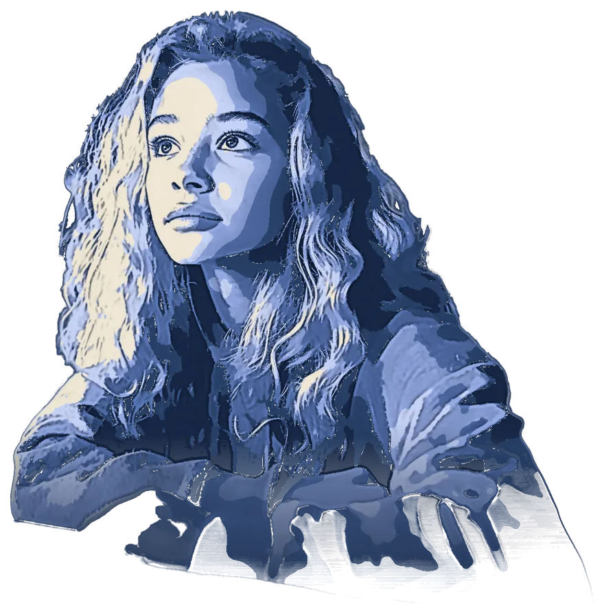 AI-generated illustration of Marta, a fictional demonstration student